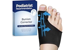 Habioer Bunion Corrector for Women and Men, Breathable Big Toe Straightener, Bunion Relief Splint & Pad, Comfortable for Day/Night Use, Fit for R/L, Washable