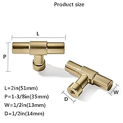 khtumeware 20 Pack Cabinet Knobs Champagne Bronze 2