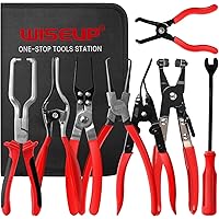 WISEUP Fuel Line Pliers Set, electrical disconnect pliers, hose removal pliers, Hose Clamp Pliers, push pin pliers, 9 Inch Fu