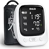 @AL21 Blood Pressure Monitor for Home Use, Upper Arm Digital Accurate and Portable Blood Pressure Monitor with Large Cuff, Heart Rate Monitor, Clear LED Display, Memory Function for 2 Users