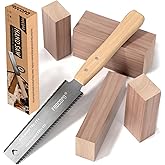 Frocopo Hand Saw Woodworking Tools, 6-Inch Pull Saw, Flexible Double-Edge Blade 17/11 TPI, Japanese Flush Cut for DIY Craft, 