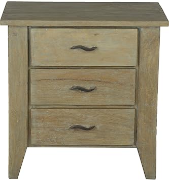 Aryan Wooden Chest of Drawer (BHAZ-047, Natural, 52.5 cm x 37.5 cm x 52.5 cm)