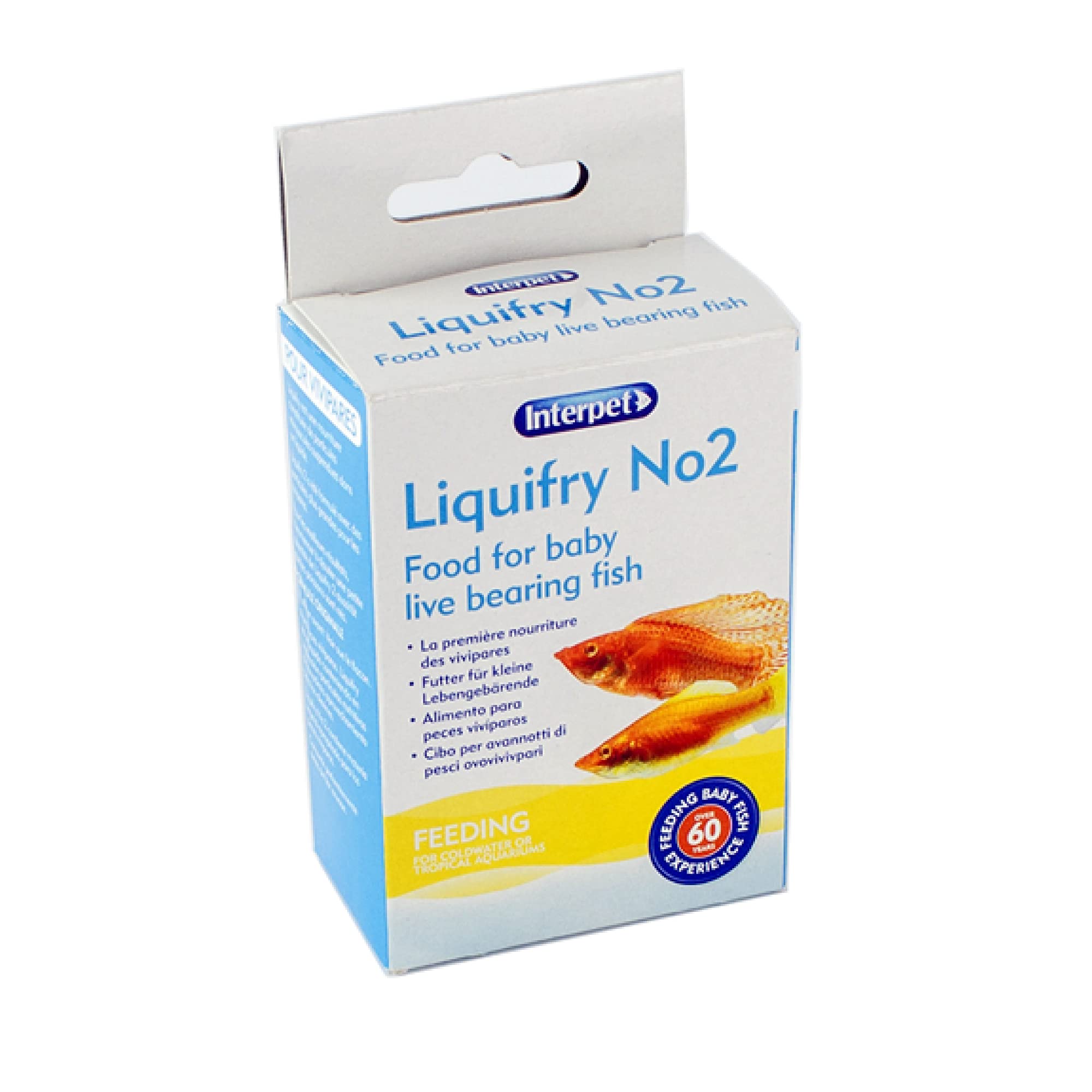 Interpet Liquifry No. 2 - Safe Nutrition for Baby Live Bearing Fish Fry, Food Particles Suspended in Liquid, White, 25 ml (Pack of 1)