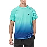 Men's Swim Shirts Rash Guard Short Sleeve UPF 50+ UV Sun Protection SPF Shirt Quick Dry Swimming Fishing Water Beach T Shirts