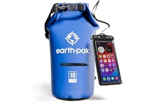 Earth Pak Waterproof Dry Bag with Zippered Pocket - Waterproof Dry Bag Backpack Keeps Gear Dry