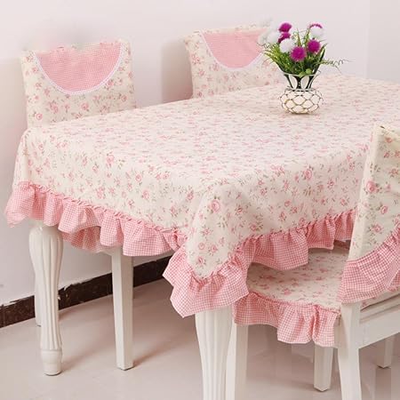 JIAAE Europeo pastoral rosa flores manteles hogar antideslizante a ...