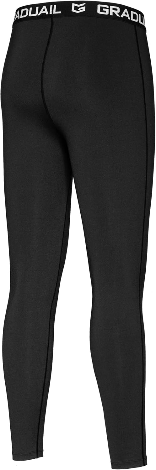 G Gradual Boys' Compression Leggings Youth Base Layer Pants Soccer Basketball Sports Tights for Boys: Clothing