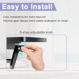 JXMTSPW TV Top Shelf Screen Adjustable Monitor Bracket 2pcs Black 300x125mm view 4