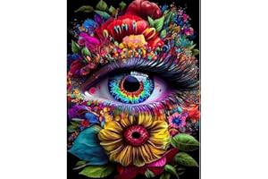 ajepon Eye Diamond Painting Kits for Adults-Diamond Art Kits for Eyes,Flower Eyes Gem Art Kits for Adults for Gift Home Wall Decor(16x12inch)
