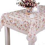 homand'o Floral Jacquard Printed Polyester Fabric Cotton Lace Big Tablecloth Table cover Oblong 59X86 Inches(150x220cm)