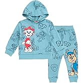 Nickelodeon Paw Patrol Fleece Pullover Hoodie and Pants Outfit Set Toddler to Big Kid Sizes (2T - 10-12)