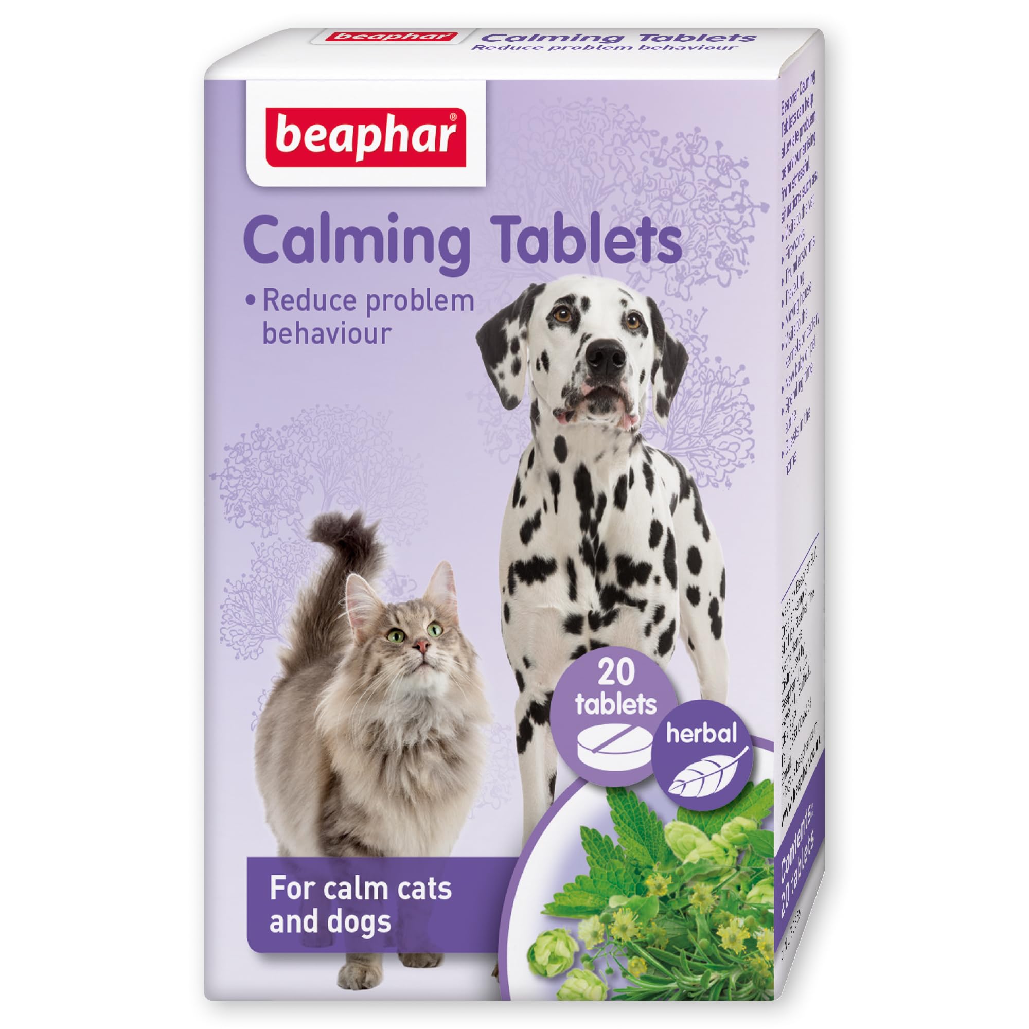 Beaphar Herbal Calming Tablets For Cats & Dogs