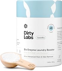 Dirty Labs | Bio Enzyme Laundry Booster | Scent Free | 48 Loads (1 lb) | Hyper-concentrated enzyme stain & odor booster, nont