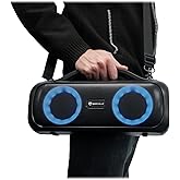 Rockville Go Party D4 30W Portable LED Bluetooth Speaker, Deep Bass, IPX5 Water Resistant, TWS Linking, Long Battery Life, Perfect for Parties and Outdoor Events