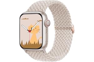 Yaber Stretchy Braided Solo Loop Compatible with Apple Watch Band 38mm 40mm 41mm 42mm 44mm 45mm 49mm for Women Men, Adjustable Straps Elastic Sport Wristbands for iWatch Series 9 8 7 6 5 4 3 2 1 Ultra SE