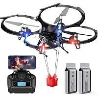Drones with Camera-DBPOWER U818A Discovery FPV 720P HD WiFi Camera Drone,RC Quadcopters UAV for Beginners & Kids/Adults with 2 Batteries,Altitude Hold,Headless Mode,3D Flips,One Key Take Off/Landing