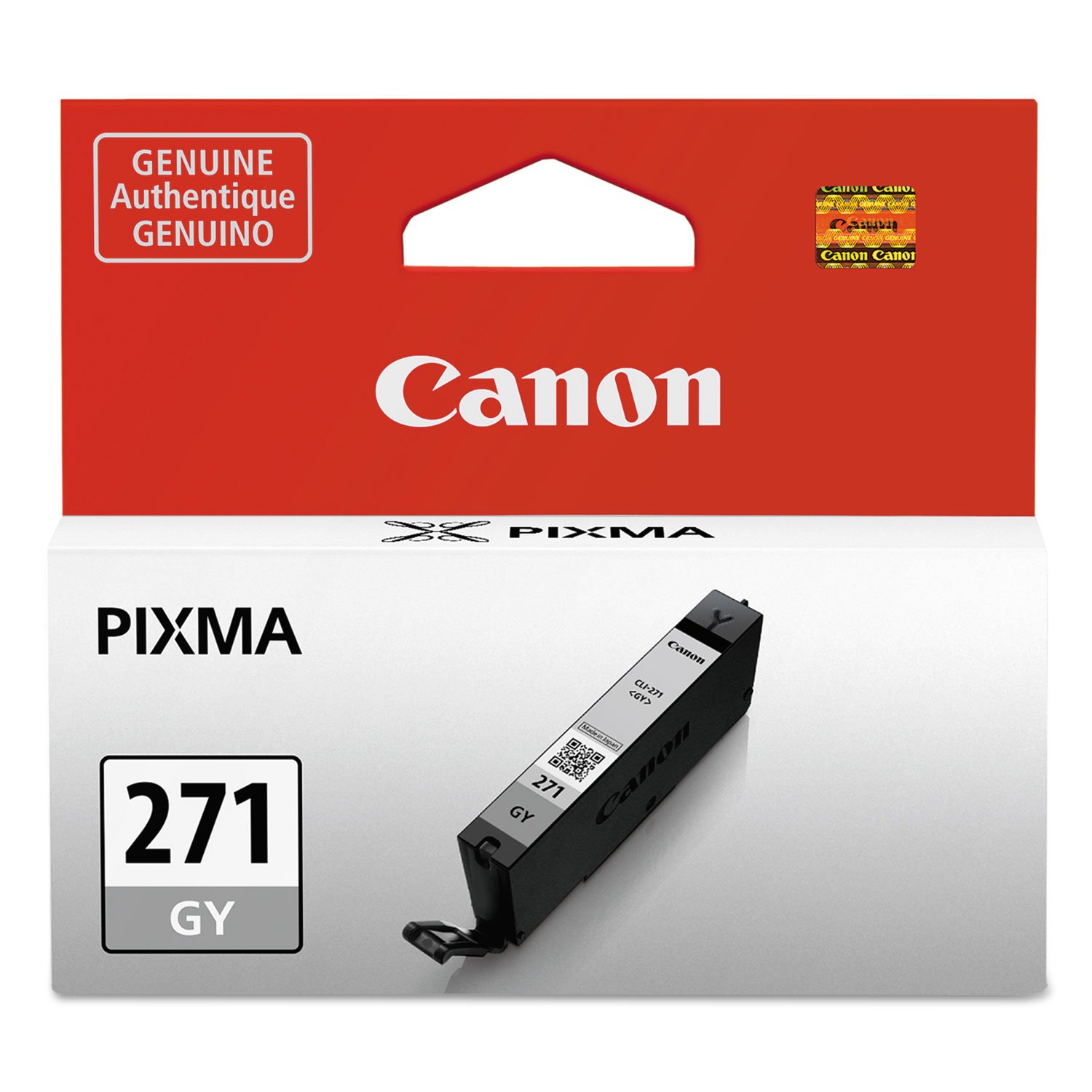 Canon CLI-271 Genuine Gray Ink Tank, Compatible with MG7720, TS8020, and TS9020 Printers