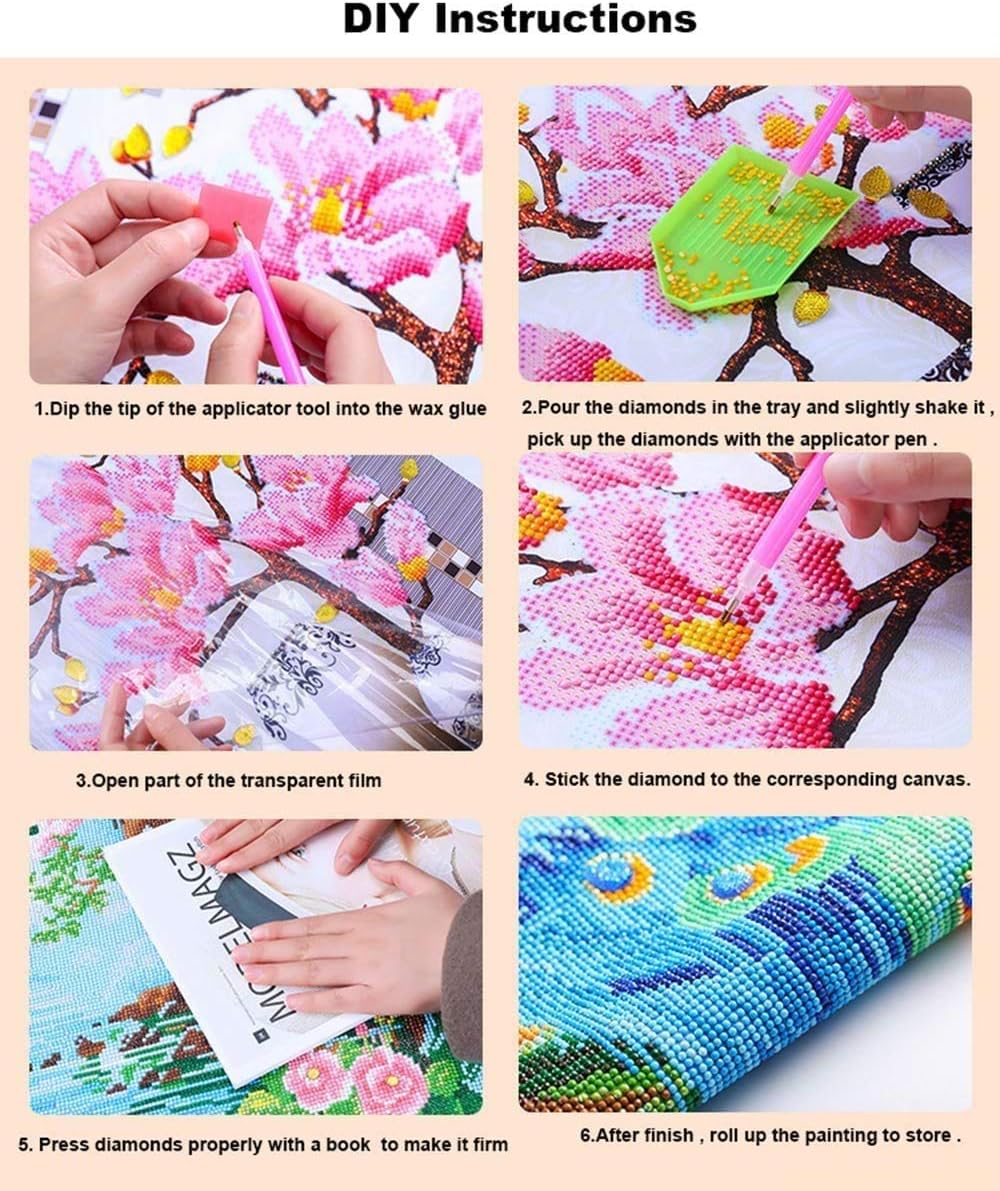 DIY 5D Full Drill Diamond Paint by Number Kits for Adults Arts Craft Canvas Paint with Diamonds Crystal Painting for Home Wall Decor - Image 5