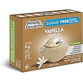 Simply Delish Sugar-Free Pudding Mix and Pie Filling - Vanilla Flavor - 48 gr - Vegan, Gluten Free, Non-GMO, Lactose Free, Ha