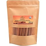 Organic Ceylon cinnamon sticks, True or Real Cinnamon, Premium Grade, Harvested from a USDA Certified Organic Farm in Sri Lan