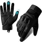 Fhmidic Tactical Gloves for Men, Touchscreen Motorcycle Gloves with Hard Shield & Palm Pads, Durable and Comfortable Hand-Gear for Outdoor Work Shooting Hunting Hiking Camping and Climbing