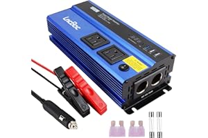LNCBOC Power Inverter 12v to 110v 1000w: 1000 Watt Dc to Ac Converter Battery Inverters for Car Charger Adapter with Outlet Plug - Inverter with Cigarette Lighter for Car Truck Vehicles Rv Boat Home Auto