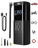 Tire Inflator Portable Air Compressor 150PSI Cordless Air Pump For Car Tires With Digital Pressure Gauge Auto Shut-Off Type C Charging And LED Light For Cars Motorcycles Bicycles Balls And More