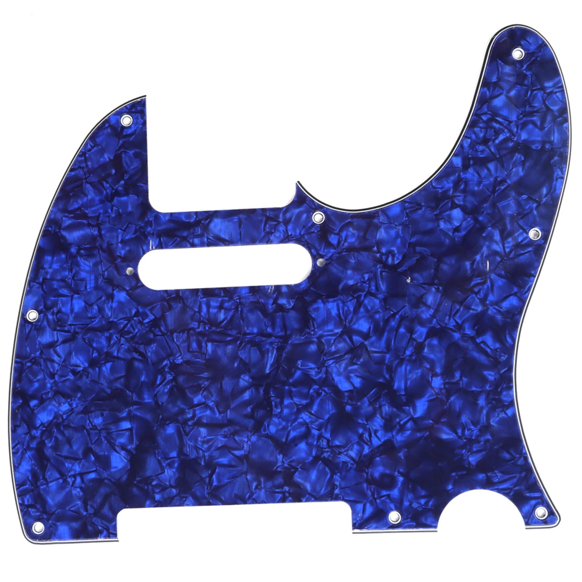 Musiclily 8 Hole Tele Pickguard Scratch Plate for Fender USA/Mexican Standard Telecaster Modern Style Electric Guitar, 4Ply Blue Pearl โ image 1