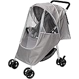 Stroller Rain Cover & Mosquito Net,Weather Shield Accessories - Protect from Rain Wind Snow Dust Insects Water Proof Ventilat