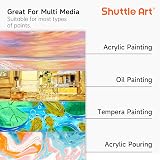Shuttle Art 12 Pack 11x14 Inch Canvas Boards 100% Cotton Primed White view 4