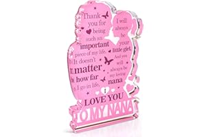 CLOVERKOI Nana Gifts, Nana Mothers Day Gift, Nana Christmas Gifts, Gifts for Nana from Granddaughter, Gigi Gifts for Grandma Home Decorative Acrylic Plaque Sign 5 x 3 Inch
