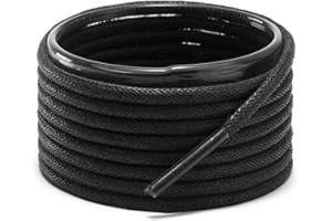 Shoemate Wax Round Shoelaces for Boots and Dress Oxford Shoes, Shoe Strings