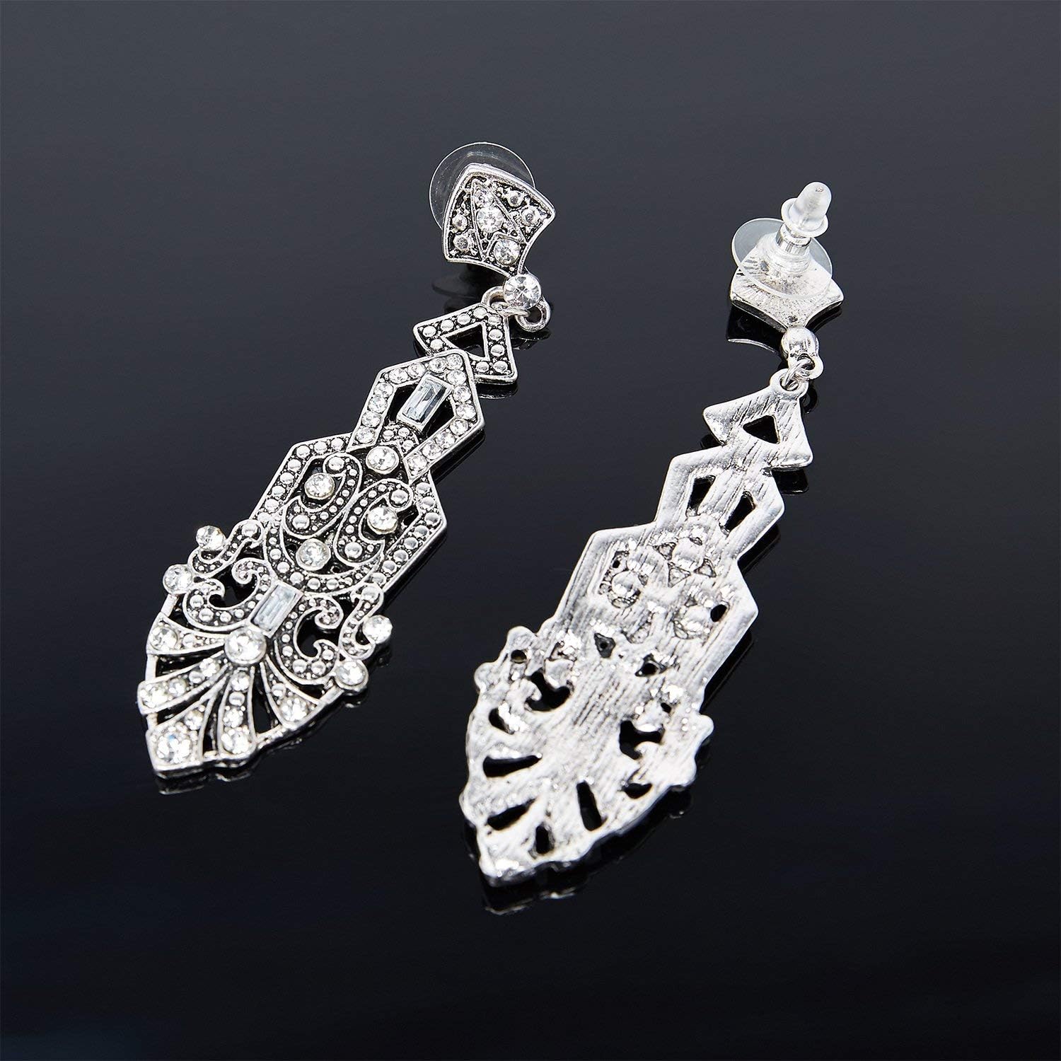 1920s Great Gatsby Accessories Set for Women,Costume Flapper Headpiece Headband,M1: Clothing