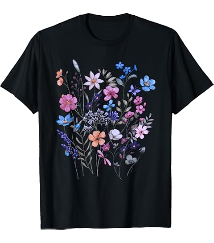 Amazon.com: Lavender Purple Blue Flower Wildflower T-Shirt