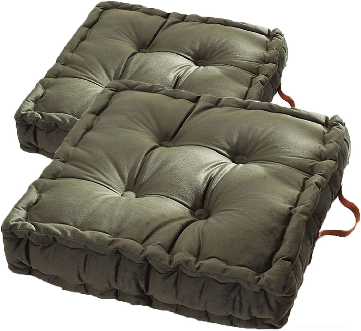 Square Thick Floor Seating Cushions, Tufted Cushion Meditation Pillow Floor Pillows Meditation Cushion Seating with Carrying Handle Tatami Pad, Sofa Balcony Car Seating Pad (2pcs): Kitchen & Dining