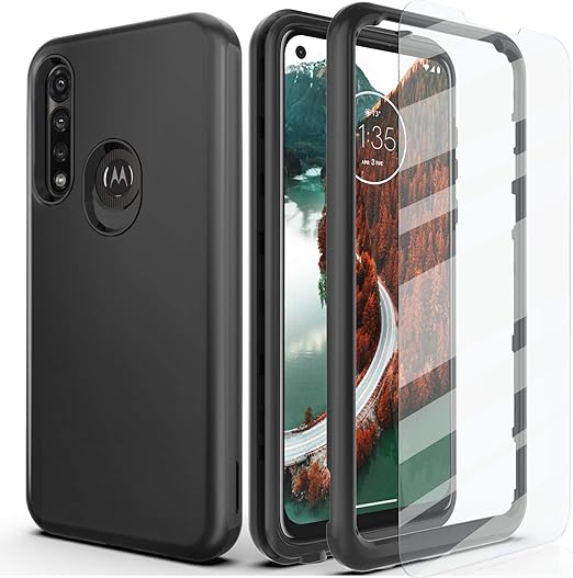 Amazon Com Amenq Case For Moto G Power Motorola G8 Power Us Version Case Xt2041dl Screen Protector Included Three Layers Full Body Heavy Duty Shockproof Tpu Bumper And Pc Armor Hard Protective