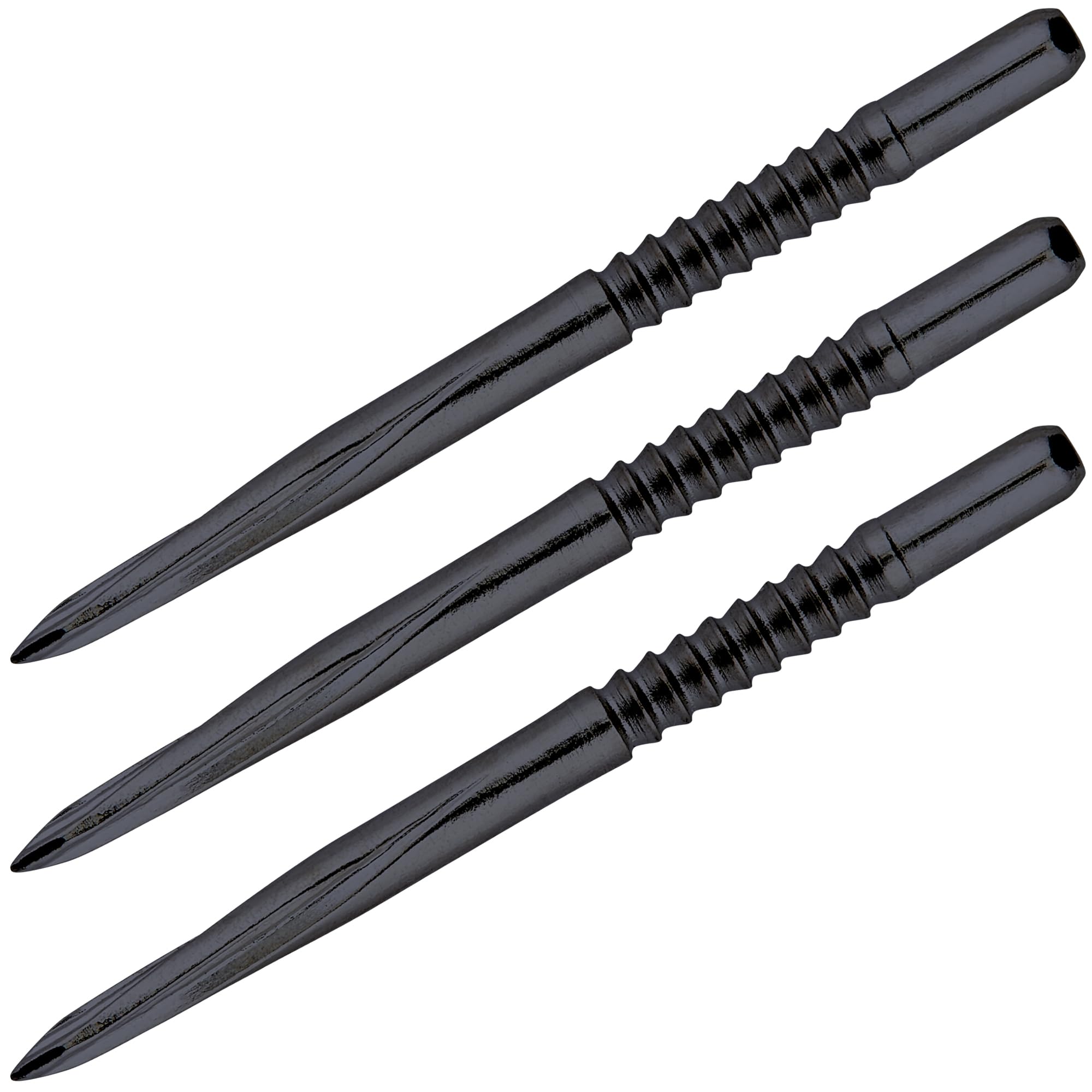 Unicorn Volute Replacement Steel Tip Dart Points | Black Coating | Shark Fin Engineered Grip | 39 mm | 3 per Pack