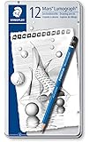 Staedtler Lumograph Graphite Drawing & Sketching Pencils, Soft Set of 12 Degrees (100G12S)