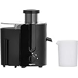 Amazon Basics Wide-Mouth, 2-Speed Centrifugal Juicer with Juice Jug and Pulp Container, Black