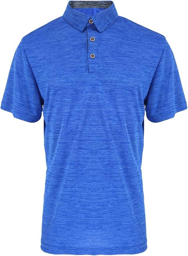 Golf Shirts for Men Dry Fit Polo Collared Short Sleeve Athletic Stretch