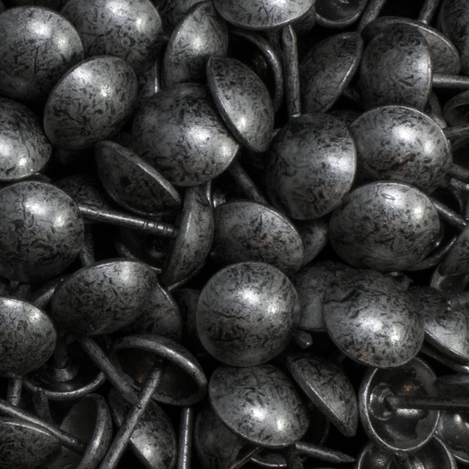 decotacks® 500 PCS Heavy Duty Antique Pewter Finish Upholstery Tacks, Furniture Nails, French Natural Thumb Tack Push Pin, 11MM Head Dia [Antique Pewter] DX0511APW500UK