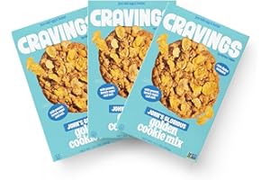 Cravings by Chrissy Teigen Peanut Butter Oatmeal Brown Sugar Cookie Mix, John’s Glorious Golden Cookie Mix, Easy to Bake, 12 Large Cookies, 12.1 oz. (Pack of 3)