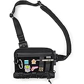 TACTICAL_GEEK Crossbody Shoulder Bag, Nylon Multipurpose Daypack, Chest Backpack Casual Shoulder for Daily Carry (Black-L3S-CR-Small)