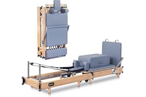 EgnFg Pilates Reformer Machine, Premium Foldable Pilates Reformer, Durable and Quiet, Pilates Equipment for Home Workouts with Reformer Accessories and Reformer Pilates Box