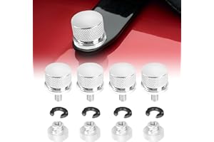 BAKAFOH 4 Pcs Seat Bolt Screw Rear Fender Seat Mount Nut Kit for Harley Touring Road King Street Glide Sportster Softail Dyna 1996-2024(Chrome Style)