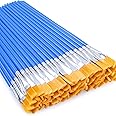 50 Pcs Flat Paint Brushes for Touch Up, Anezus Small Paint Brushes for Classroom Crafts Paint Brushes for Acrylic Painting Wa