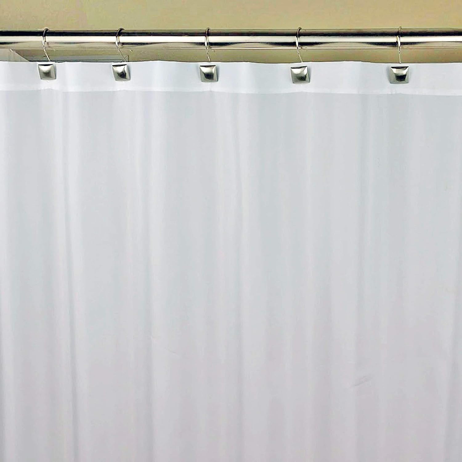 Short Fabric Shower Curtain Liner MILDEW RESISTANT Cloth