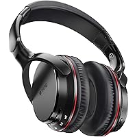 TROND Bluetooth V4.2 Headphones Wireless with Mic Over Ear, Lightweight, 30H Playtime, APTX Low Latency, LED Codec Indicator,