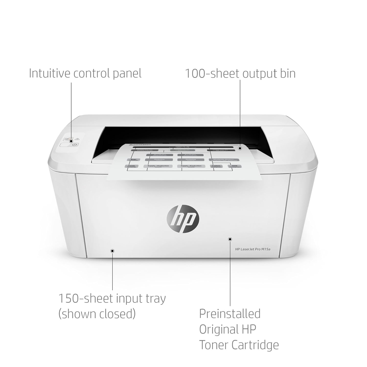 HP W2G50A#B19 LaserJet Pro M15a Printer, White: Amazon.co.uk: Computers &  Accessories