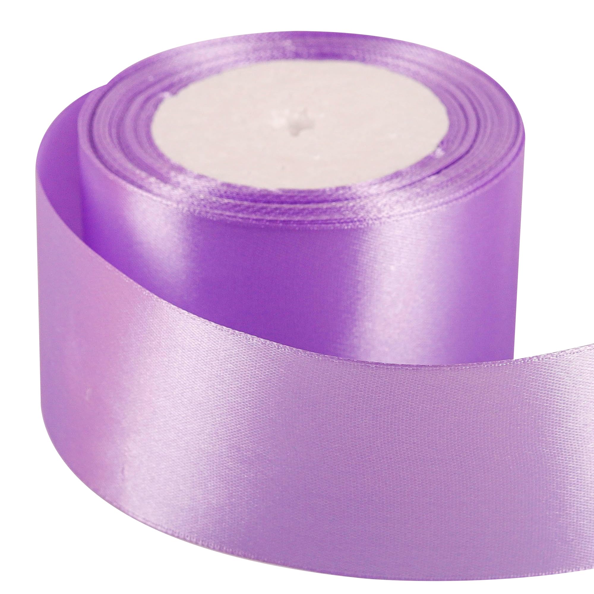 50mm Purple Ribbon for Gift Wrapping 22M, Purple Satin Ribbons Fabric 50mm Thick for Crafting Hair Bow Christmas Polyester Ribbon Cake Wedding Party Balloon Car Ribbons Decoration